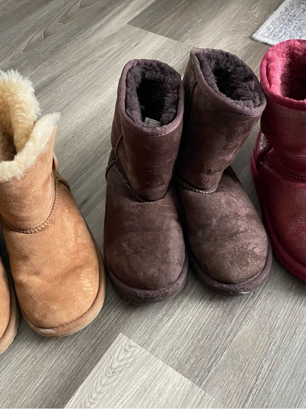 UGG Kids Brown Suede Cozy Boot